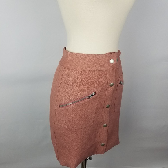 5/$30 SUEDE-LIKE MINI SKIRT - Picture 2 of 5